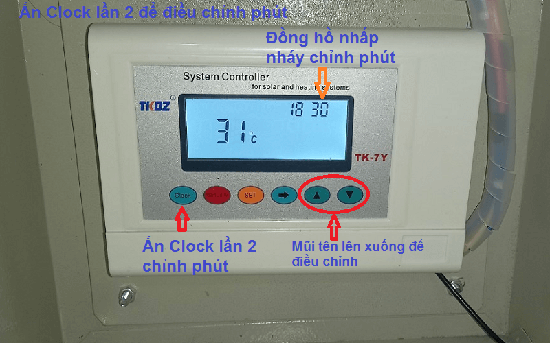 Clock lần 2 chỉnh phút