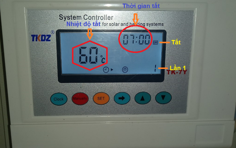 Cài thời gian tắt lần 1
