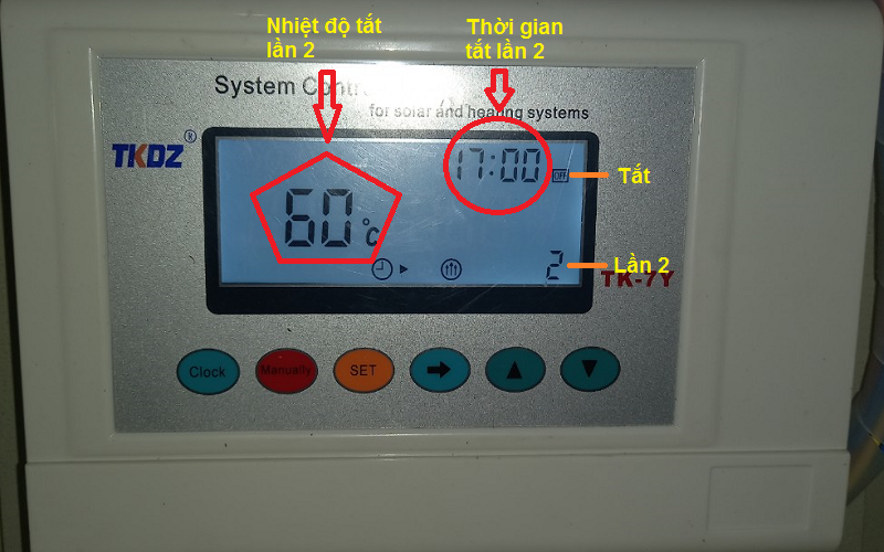 Cài thời gian tắt lần 2