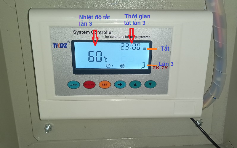 Cài thời gian tăt lần 3